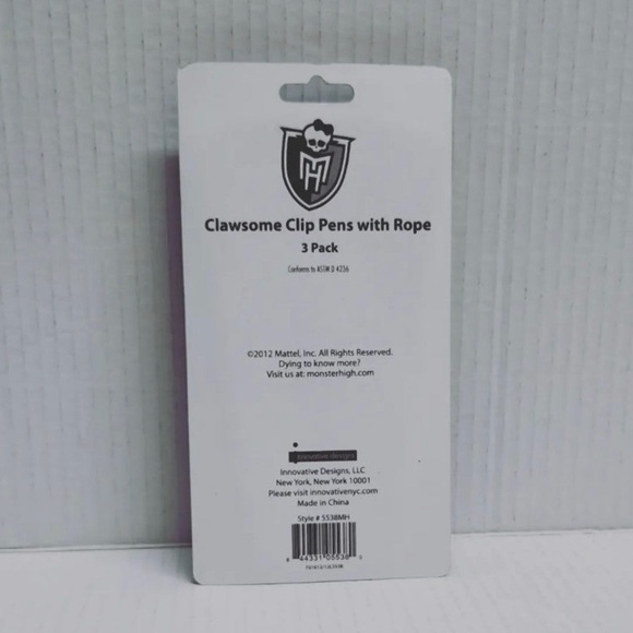 Monster High 3-pk clawsome clip pens with rope - Picture 5 of 5